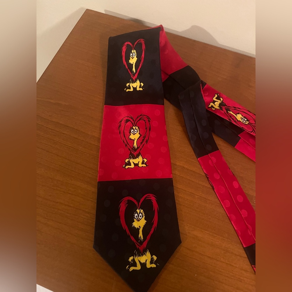 Dr. Seuss Red and Black silk Tie